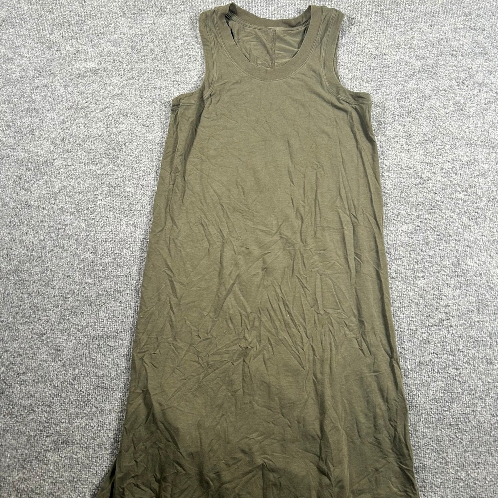 Lululemon Dress Womens Size 6 Olive Green Sleeveless Midi Tank Casual Athleisure